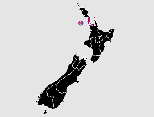 Mapa Auckland Nueva Zelanda