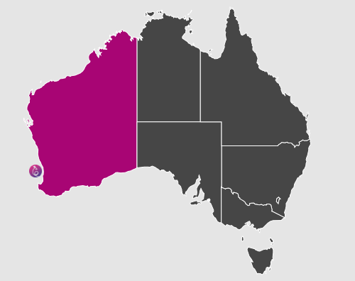 mapa oeste australia